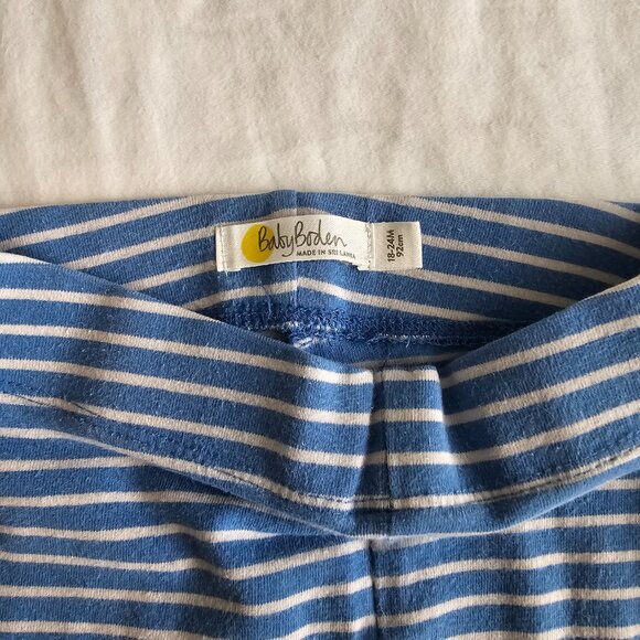 18-24M Mini Boden Leggings Set, Rainbow Applique, Blue white stripes - Picture 9 of 10